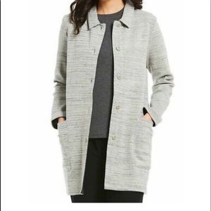 Eileen Fisher Cotton Chevron Jacket